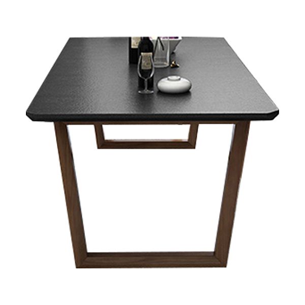 Industrial Stone Kitchen Dinner Table Rectangle Sled Base Dining Table Clearhalo 'Dining Tables & Seating' 'Dining Tables' 'dining_table' 'furn' 'furn_dining_table' 'Furniture' 'Kitchen & Dining Furniture' 1200x1200_5305fd83-4a51-43b0-89d6-d66679e7747a