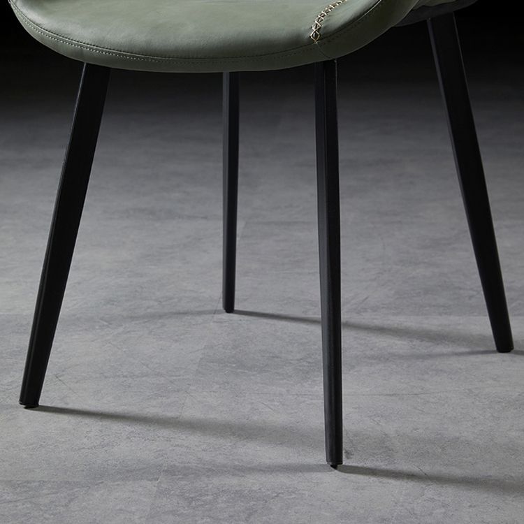 Industrial Design Solid Back Dining Side Chair Leather Arm Dining Side Chair Clearhalo ' kitchen&dining_furn' 'Dining Chairs' 'Dining Tables & Seating' 'dining_chair' 'furn' 'furn_dining_chair' 'Furniture' 'furniture_dining_chair' 'Kitchen & Dining Furniture' 'kitchen' 1200x1200_53060a87-d85b-49ea-ba17-156fc446c5d6