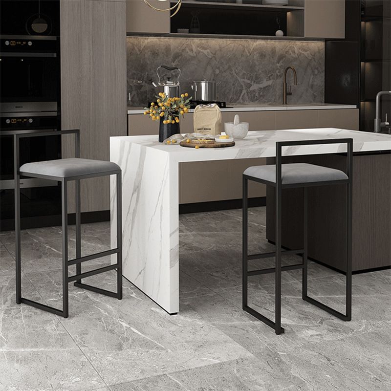 Contemporary Bar and Counter Stool Low Back Stool with Sled Base Clearhalo 'Bar Furniture' 'Bar Stools' 'bar_stools' 'furn' 'furn_bar_stools' 'Furniture' 'furniture_bar_stools' 'Kitchen & Dining Furniture' 1200x1200_53072881-06ca-4d6f-8f2b-6e12a9505276