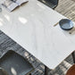 Sintered Stone Rectangle Dining Table Industrial Dining Room Table