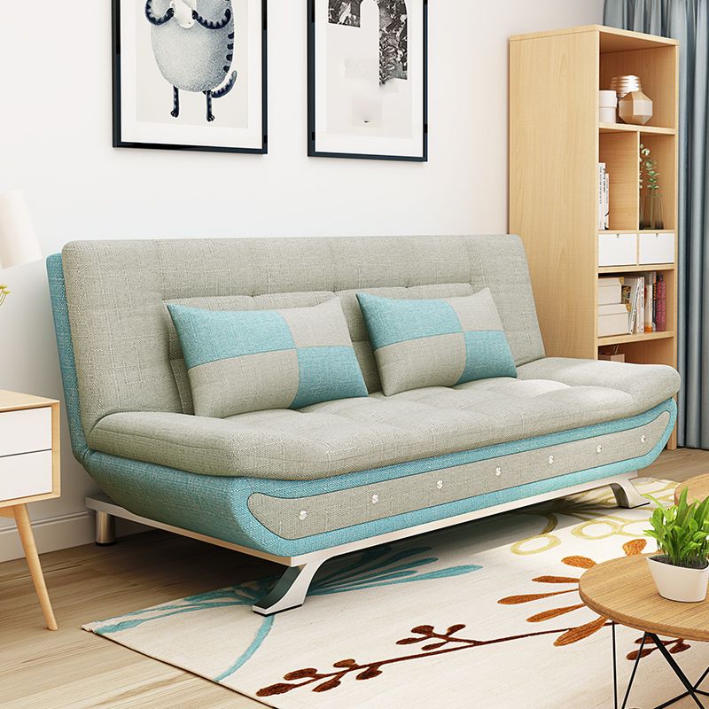 74.80" W √ó 35.43" D √ó 35.43" H Biscuit Back Linen Armless Sofa with Foldable Clearhalo 'furn' 'furn_sofas' 'Furniture' 'furniture_sofas' 'kitchen' 'kitchen_sofas' 'Living Room Furniture' 'Sofa' 'sofas' 1200x1200_53082114-1ff8-444d-9b1f-13d583421045