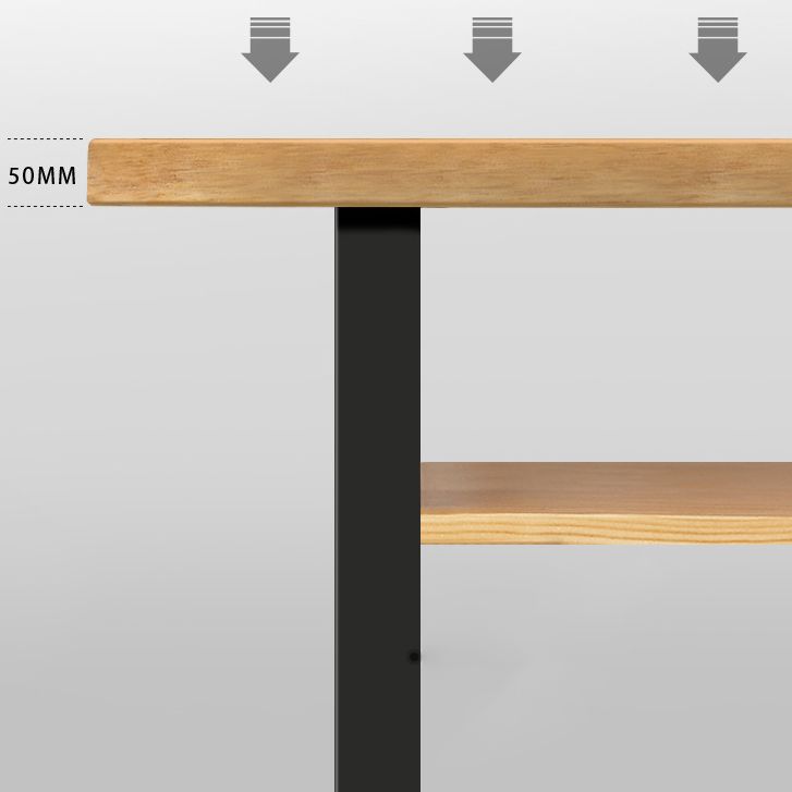 パインウッド1シェルフテレビスタンドインダストリアル2層17.72 "Hテレビスタンド