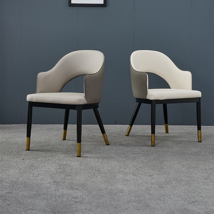 Metal Industrial Dining Chair with Arms Matte Finish Open Back Side Chair Clearhalo 'Dining Chairs' 'Dining Tables & Seating' 'dining_chair' 'furn' 'furn_dining_chair' 'Furniture' 'Kitchen & Dining Furniture' 1200x1200_530a3acc-9410-472b-8c06-1bf36cd8e000