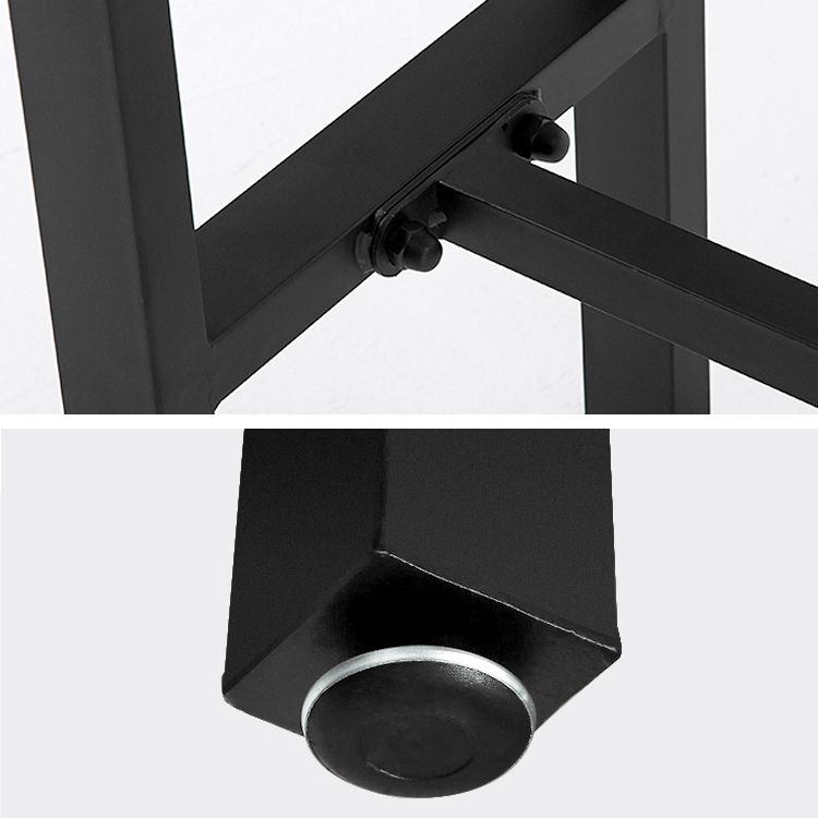 Solid Wood Bar Dining Table Industrial Bar Table with Trestle Base in Black Clearhalo 'Bar Furniture' 'Bar Tables' 'bar_tables' 'furn' 'furn_bar_tables' 'Furniture' 'furniture_bar_tables' 'Kitchen & Dining Furniture' 1200x1200_530ae023-432b-414c-934e-15a6c2858f46