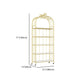 Gold Vertical Bookshelf Iron Frame Solid Wood Shelf Bookcase with Caster Wheels Clearhalo 'Bookcases' 'furn' 'furn_bookcases' 'Furniture' 'furniture_bookcases' 'Office Furniture' 1200x1200_530cfede-0884-49db-a212-d435ed6ea6e0