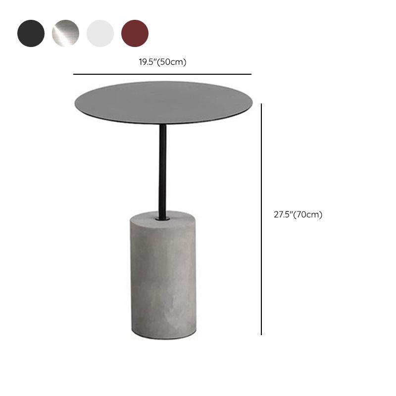 Moderner Metallrund -Top Side Table Beton -Sockel -Endtisch