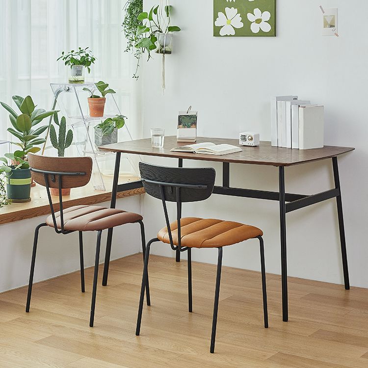 Industrial Style Dining Chair Kitchen Armless Side Chairs with Metal Legs Clearhalo ' kitchen&dining_furn' 'Dining Chairs' 'Dining Tables & Seating' 'dining_chair' 'furn' 'furn_dining_chair' 'Furniture' 'furniture_dining_chair' 'Kitchen & Dining Furniture' 'kitchen' 1200x1200_5311a14f-97bc-4526-b7bd-af6b910aaf41