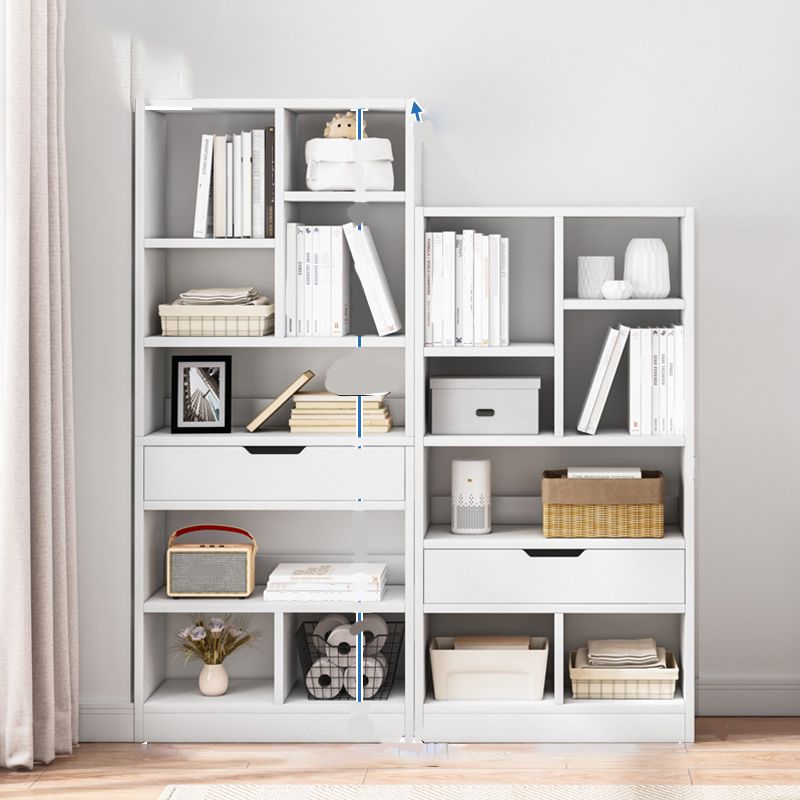Manufactured Wood Standard Bookshelf Vertical Open Bookcase with Drawer Clearhalo 'Bookcases' 'furn' 'furn_bookcases' 'Furniture' 'furniture_bookcases' 'Office Furniture' 1200x1200_531447fe-7d3f-4320-a3f4-d847186eee98