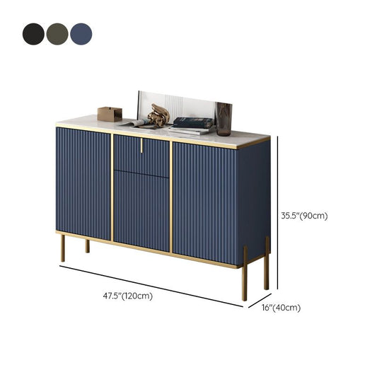 Glam Style Sideboard Stone Side Board with Drawers and Cabinets Clearhalo 'buffet_sideboard' 'Buffets & Sideboards' 'furn' 'furn_buffet_sideboard' 'Furniture' 'Kitchen & Dining Furniture' 1200x1200_5316412a-b047-4747-a617-89d48359ec6c