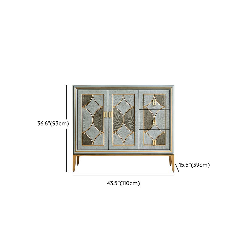 Cassa in legno di stoccaggio in stile glam con cassetti a chiusura morbida per la casa