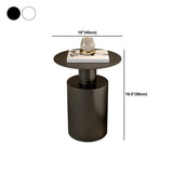 Mesa de pedestal de mediados de siglo de 19.7 "Table de metal redonda de metal redonda