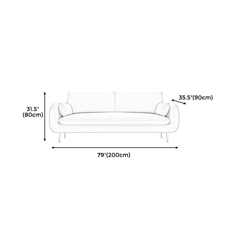 Modern Standard Cushions Sofa 25.5"W Square Arm Sofa with Bolster Pillows for Living Room Clearhalo 'furn' 'furn_sofas' 'Furniture' 'furniture_sofas' 'kitchen' 'kitchen_sofas' 'Living Room Furniture' 'Sofa' 'sofas' 1200x1200_5317317c-3a8d-4828-aa98-f563de379403