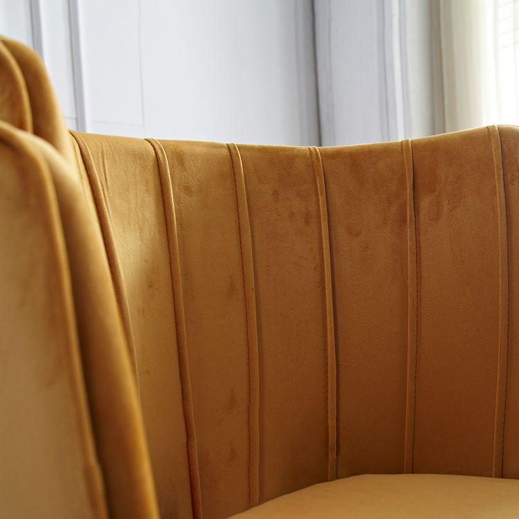 Scandinavian Style Upholstered Side Chairs Barrel Back Armless Chairs for Home Use (Set of 2) Clearhalo ' kitchen&dining_furn' 'Dining Chairs' 'Dining Tables & Seating' 'dining_chair' 'furn' 'furn_dining_chair' 'Furniture' 'furniture_dining_chair' 'Kitchen & Dining Furniture' 'kitchen' 1200x1200_531829ec-2f71-40e9-a797-095b86f02155