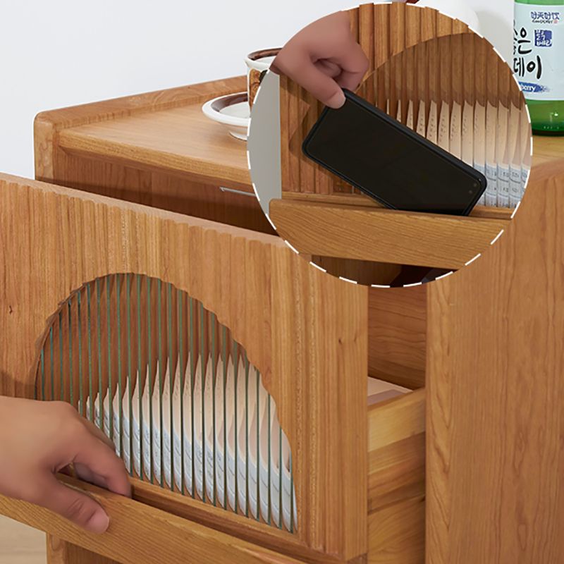 Comodino contemporaneo comodino in legno massiccio mobile per camera da letto