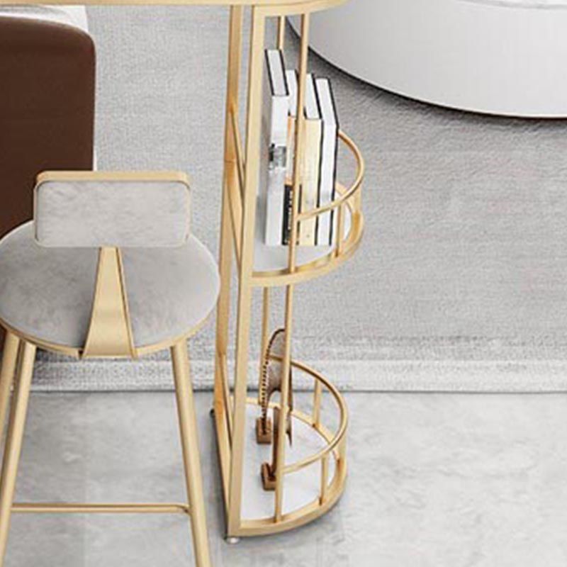 Tavolo da bar per cocktail bar in pietra per interno moderno tavolo da bar a doppio piedistallo