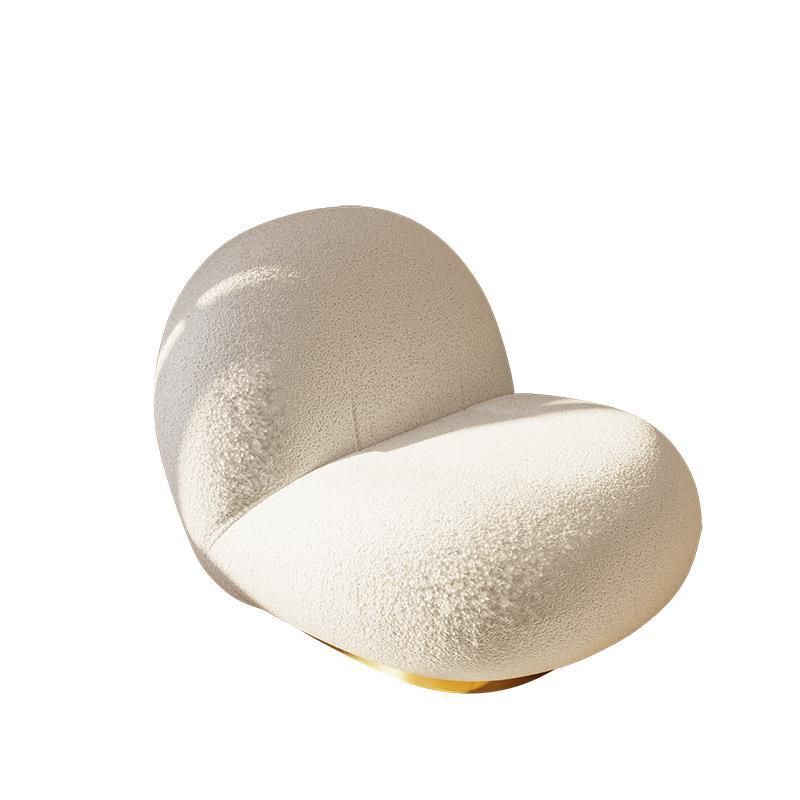 Sofá de color sólido moderno Loveseado curvado de espalda apretada para sala de estar