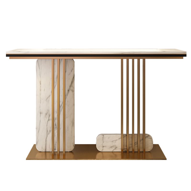 33.46 "Mesa de consola de piedra rectángulo de scratch Resistan Accent Table