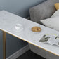 Glam Style Bar Table Artificial Marble Pub Table with Shelf for Living Room, Only Table Clearhalo 'Bar Furniture' 'Bar Tables' 'bar_tables' 'furn' 'furn_bar_tables' 'Furniture' 'furniture_bar_tables' 'Kitchen & Dining Furniture' 1200x1200_531f6658-fb45-4f18-83f3-06a10aec8997