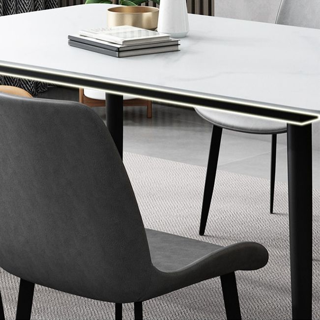 Stone Dining Room Collection Industrial Style Rectangle 4 Legs Dining Table Clearhalo ' dining_table' 'Dining Tables & Seating' 'Dining Tables' 'furn' 'furn_dining_table' 'Furniture' 'furniture_dining_table' 'Kitchen & Dining Furniture' 'kitchen&dining_furn' 'kitchen' 'kitchen_dining_table' 1200x1200_531f69ed-d204-4d42-90bc-240c501c50ed