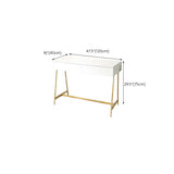 15.74" Wide Makeup Vanity Desk Bright White  Vanity Tables with 2 Storage Drawers