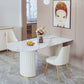 Nordic Glam Style Sintered Stone Rectangle Table Set 1/3/4/5 Pieces Dining Set Clearhalo 'Dining Room Sets' 'Dining Tables & Seating' 'dining_room_set' 'furn' 'furn_dining_room_set' 'Furniture' 'Kitchen & Dining Furniture' 1200x1200_532089ec-5fd3-490a-bf66-ca6adb86a275