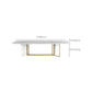 Glam Style Faux Marble Table Dining Rectangle Table with Metal Legs for Kitchen Clearhalo 'Dining Tables & Seating' 'Dining Tables' 'dining_table' 'furn' 'furn_dining_table' 'Furniture' 'Kitchen & Dining Furniture' 1200x1200_53223804-2c45-4594-a10a-3fbef5f7fb68