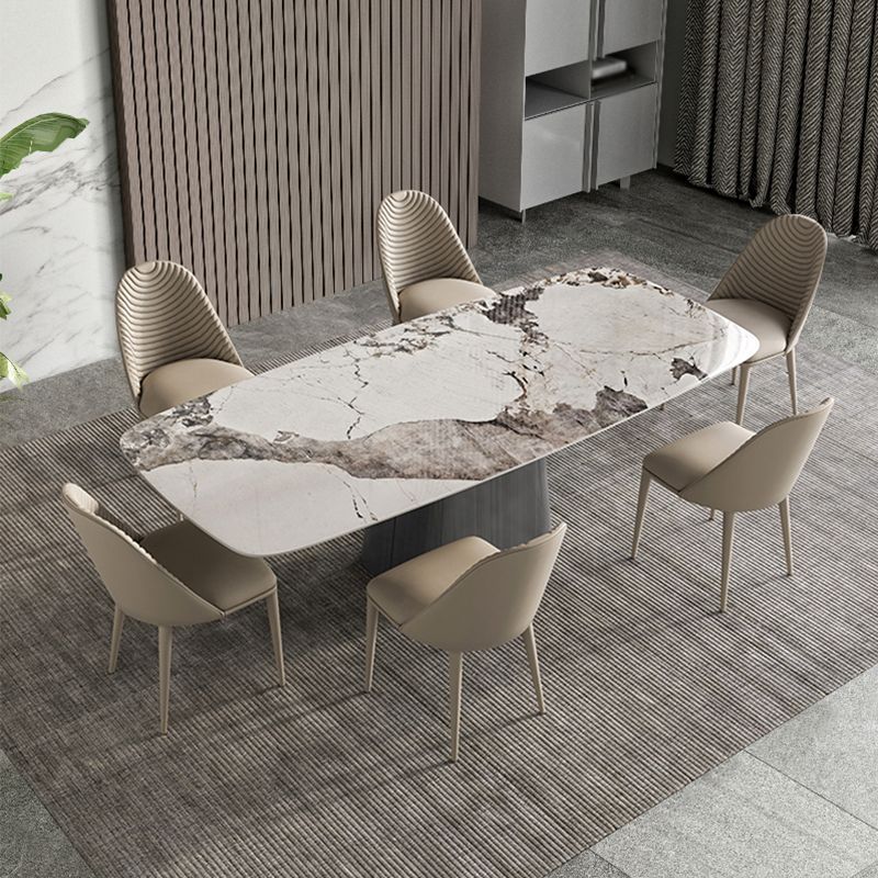 Scandinavian Style Sintered Stone Dining Table Set 1/4/5/7 Pieces Dining Set for Home Use Clearhalo 'Dining Room Sets' 'Dining Tables & Seating' 'dining_room_set' 'furn' 'furn_dining_room_set' 'Furniture' 'furniture_dining_room_set' 'Kitchen & Dining Furniture' 1200x1200_532408db-3c9c-4075-a8b7-0b3f03a8a1bd