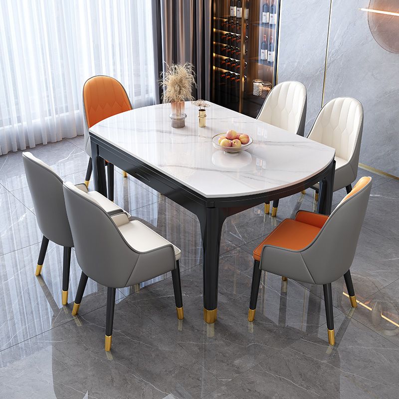 Traditional Luxury Style Dining Table Round Sintered Stone Table with 4 Legs Clearhalo ' dining_table' 'Dining Tables & Seating' 'Dining Tables' 'furn' 'furn_dining_table' 'Furniture' 'furniture_dining_table' 'Kitchen & Dining Furniture' 'kitchen&dining_furn' 'kitchen' 'kitchen_dining_table' 1200x1200_5325f038-0795-4e06-bde5-f18e3fc831fa