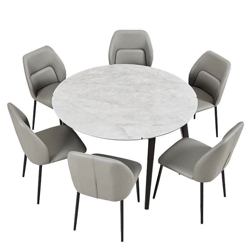 Set da tavolo da pranzo in pietra in pietra opaco 1/2/5/7 PC set di dinette moderna