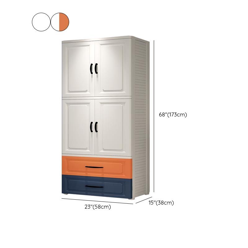 Contemporary Wardrobe Closet Plastic Wardrobe Cabinet with Legs Clearhalo 'Armoires & Wardrobes' 'armoires_wardrobes' 'Bedroom Furniture' 'furn' 'furn_armoires_wardrobes' 'Furniture' 1200x1200_53262aaa-bbc0-40ff-aa59-6c9922675809