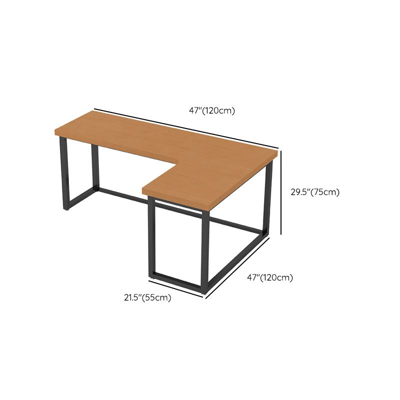 Contemporary Style Iron Office Desk L-Shape Writing Desk for Office Clearhalo 'furn' 'furn_office_desk' 'Furniture' 'Office Desks' 'Office Furniture' 'office_desk' 1200x1200_532843f4-db70-4081-8d7a-669e9ef3fbb2