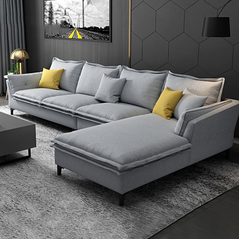 126,38 pollici. Sezionali in pelle finta del braccio top cuscino con cuscini posteriori