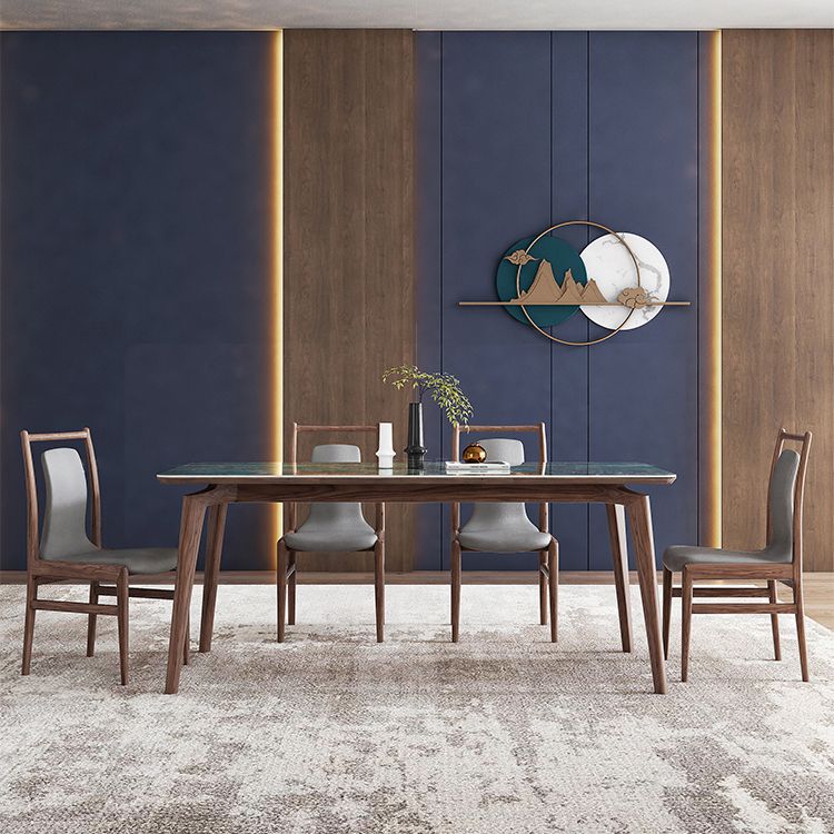 Modern Sintered Stone Top Dining Set 1/4/5/7 Pieces Walnut Dining Table with Chairs Clearhalo 'Dining Room Sets' 'Dining Tables & Seating' 'dining_room_set' 'furn' 'furn_dining_room_set' 'Furniture' 'furniture_dining_room_set' 'Kitchen & Dining Furniture' 1200x1200_53296ca7-cb52-458b-8cbb-01fbbc708dd8