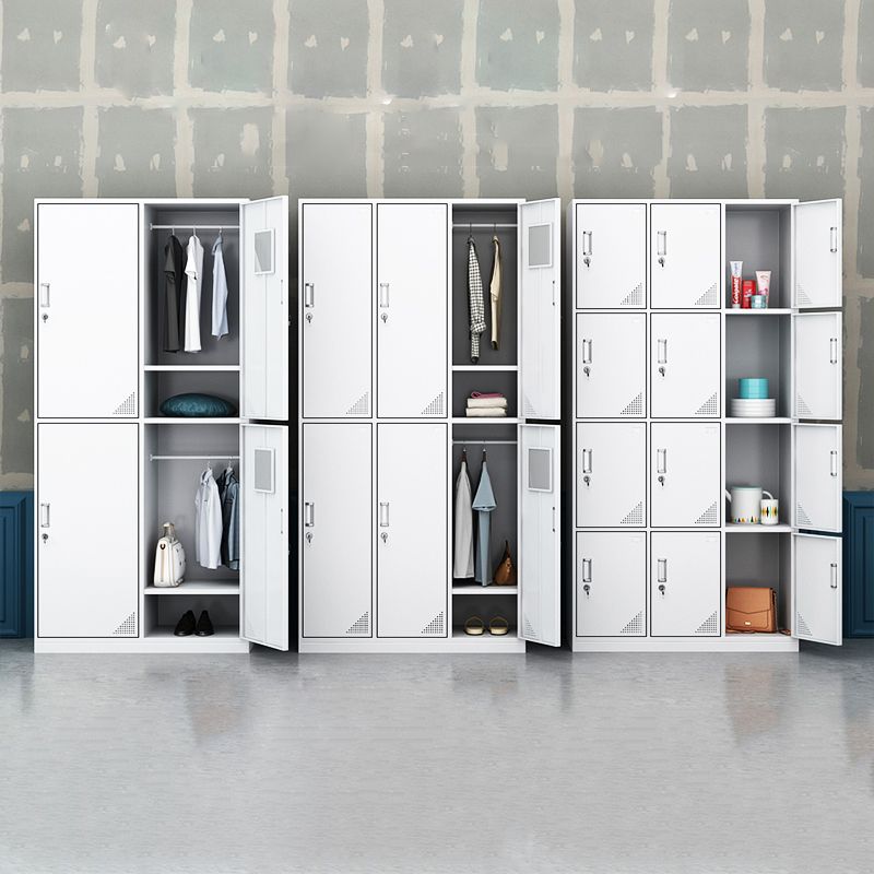 Contemporary Style Home Wardrobe Metal Wardrobe Closet with Locks