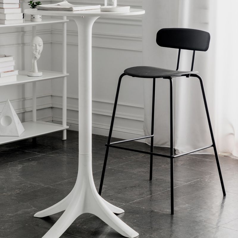 Scandinavian Milk Tea Shop Metal Bar Stool Matte Finish Footrest Stool Clearhalo 'Bar Furniture' 'Bar Stools' 'bar_stools' 'furn' 'furn_bar_stools' 'Furniture' 'furniture_bar_stools' 'Kitchen & Dining Furniture' 1200x1200_532b9f7d-5af0-4588-9c24-b2856c462185