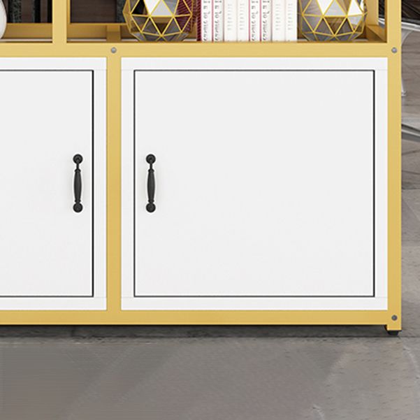 Metaal en houten open plank boekenkast etagere boekenplank voor studieruimte