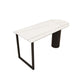 Modern Stone and Steel Dinette Table Double Pedestal Dining Room Black Frame Table Clearhalo 'Dining Tables & Seating' 'Dining Tables' 'dining_table' 'furn' 'furn_dining_table' 'Furniture' 'furniture_dining_table' 'Kitchen & Dining Furniture' 'kitchen' 'kitchen_dining_table' 1200x1200_532e150f-5642-4c01-8c0d-acbc5d4d3a68