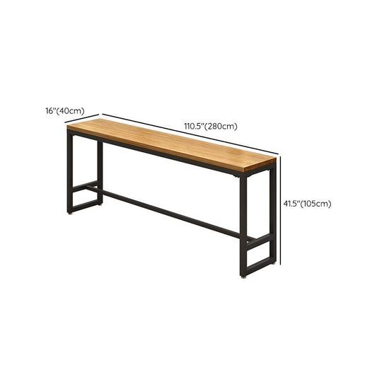 Modern 1/3 Pieces Bar Table Set Rectangle Pine Wood Counter Table with Stools for Cafe