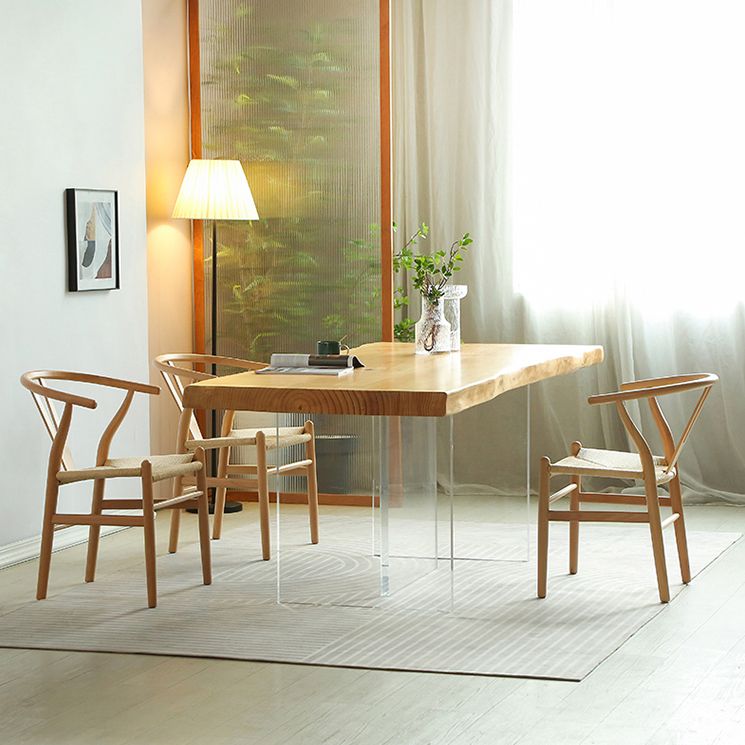 Modern 1/2/3/4 Pieces Rectangle Dining Set Solid Wood Dining Table with Chairs Clearhalo 'Dining Room Sets' 'Dining Tables & Seating' 'dining_room_set' 'furn' 'furn_dining_room_set' 'Furniture' 'furniture_dining_room_set' 'Kitchen & Dining Furniture' 'kitchen&dining_furn' 'kitchen' 1200x1200_532e3ce0-5d83-4dad-8c0b-cb7e096c1aa5