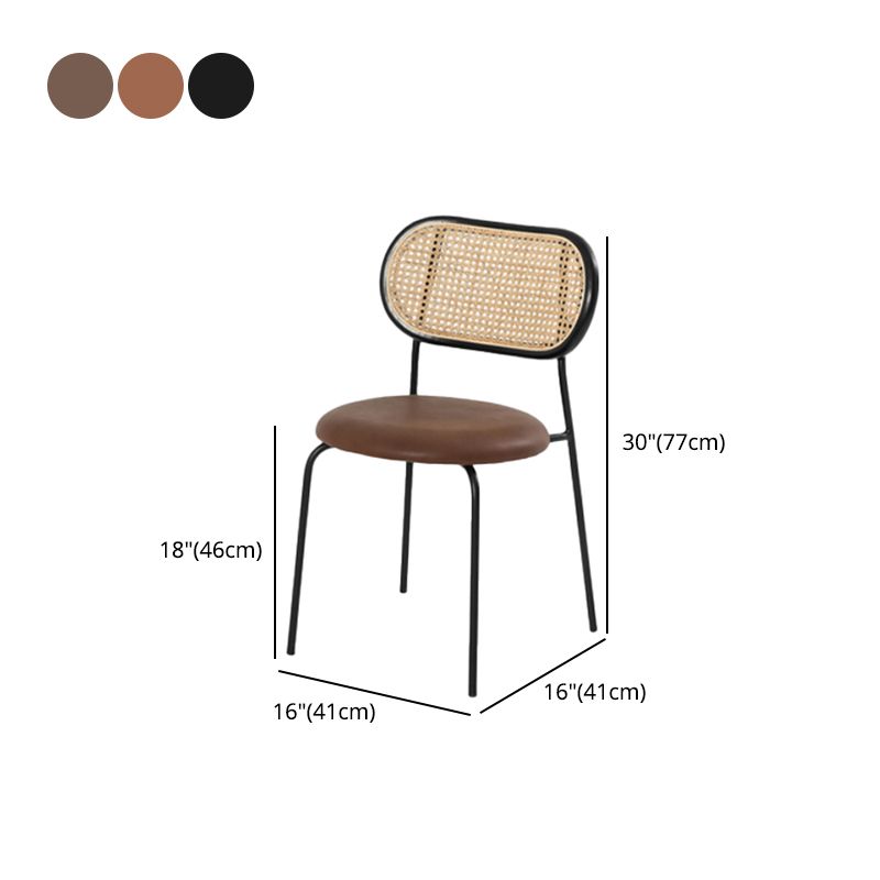 Modern Style Faux Leather Chair Open Back Dining Room Chair for Home Clearhalo 'Dining Chairs' 'Dining Tables & Seating' 'dining_chair' 'furn' 'furn_dining_chair' 'Furniture' 'furniture_dining_chair' 'Kitchen & Dining Furniture' 1200x1200_532e7273-6b72-47d4-995e-65134dfbb624