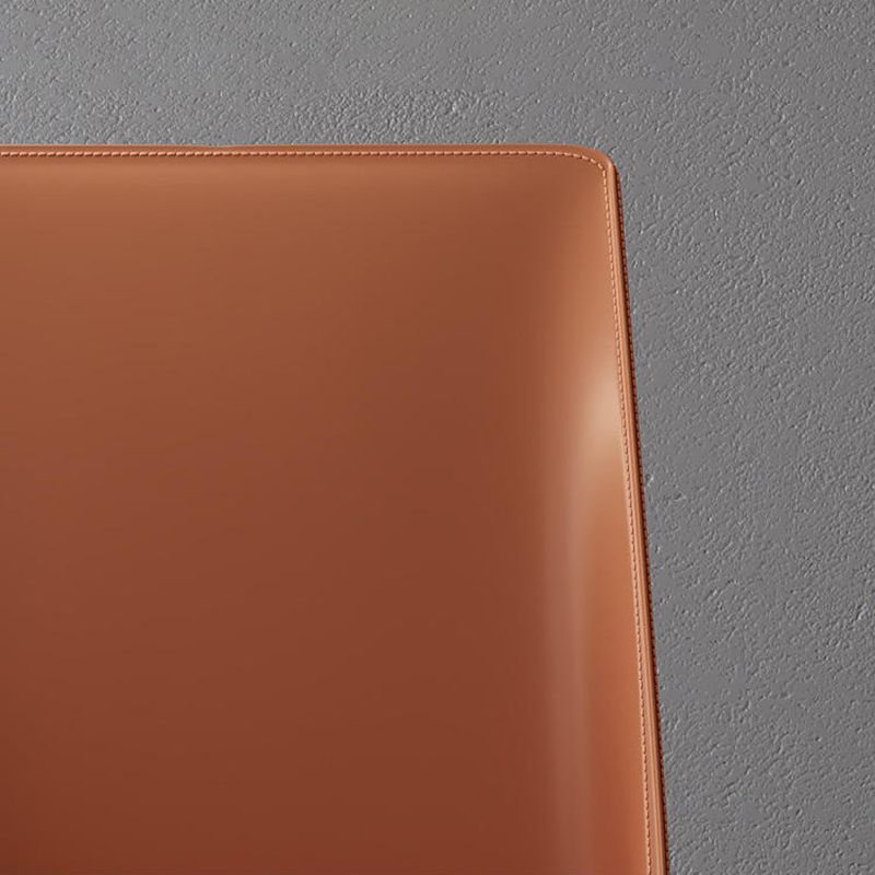 Designer Style Restaurant Parsons Chair Leather Matte Finish Dining Chair Clearhalo ' kitchen&dining_furn' 'Dining Chairs' 'Dining Tables & Seating' 'dining_chair' 'furn' 'furn_dining_chair' 'Furniture' 'furniture_dining_chair' 'Kitchen & Dining Furniture' 'kitchen' 1200x1200_533002bc-7b42-4cbe-9588-933d46dcdc22