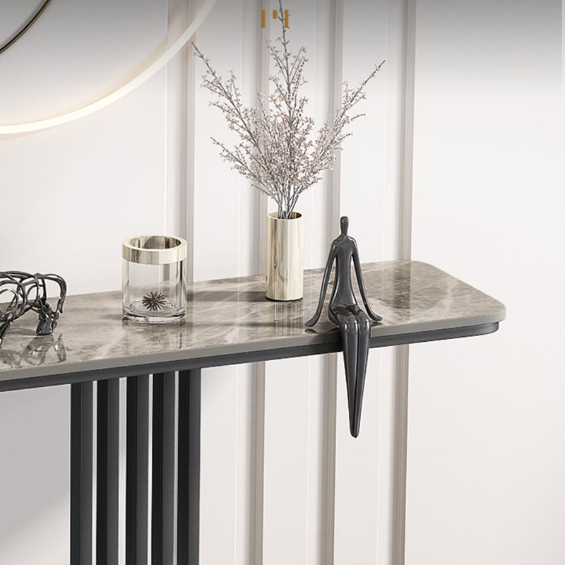 Contemporary Slate Sofa Table Scratch Resistant Stain Resistant Console Table Clearhalo 'Console Tables' 'console_tables' 'Entry & Mudroom Furniture' 'furn' 'furn_console_tables' 'Furniture' 1200x1200_53300543-0817-4498-9e27-01411d000677