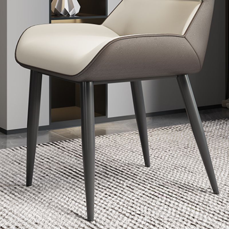 Modern Style Parsons Dining Chair Faux Leather Armless Dining Chair Clearhalo 'Dining Chairs' 'Dining Tables & Seating' 'dining_chair' 'furn' 'furn_dining_chair' 'Furniture' 'Kitchen & Dining Furniture' 1200x1200_53301850-f3db-4a53-9016-3a27efffac6b