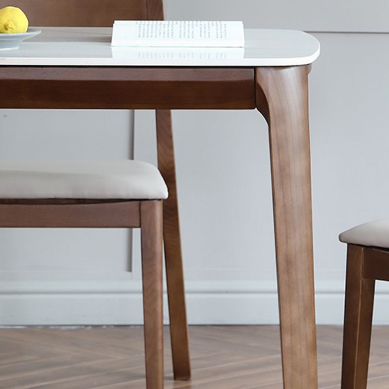 Contemporary Sintered Stone Standard Dining Set Rectangle Shape White Dining Set with 4 Legs Table Clearhalo 'Dining Room Sets' 'Dining Tables & Seating' 'dining_room_set' 'furn' 'furn_dining_room_set' 'Furniture' 'furniture_dining_room_set' 'Kitchen & Dining Furniture' 'kitchen&dining_furn' 'kitchen' 1200x1200_53311d6b-45ff-4700-80e0-1ced7f52bf96