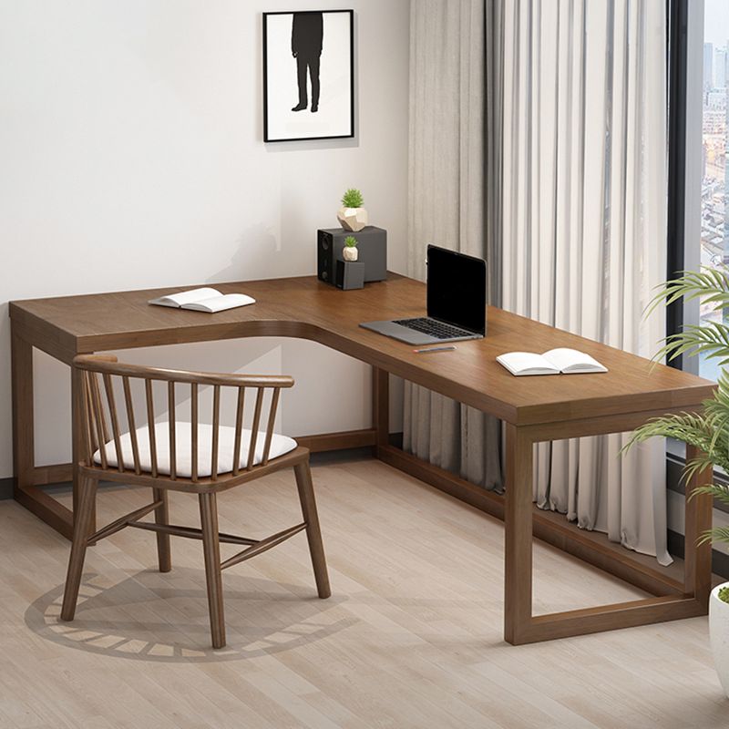 Modern Solid Wood Corner Writing Desk Sled Base 29.53-inch Tall Office Desk Clearhalo 'furn' 'furn_office_desk' 'Furniture' 'Office Desks' 'Office Furniture' 'office_desk' 1200x1200_53313aaa-5cc6-4a8d-b2ad-53bdfd6212a9