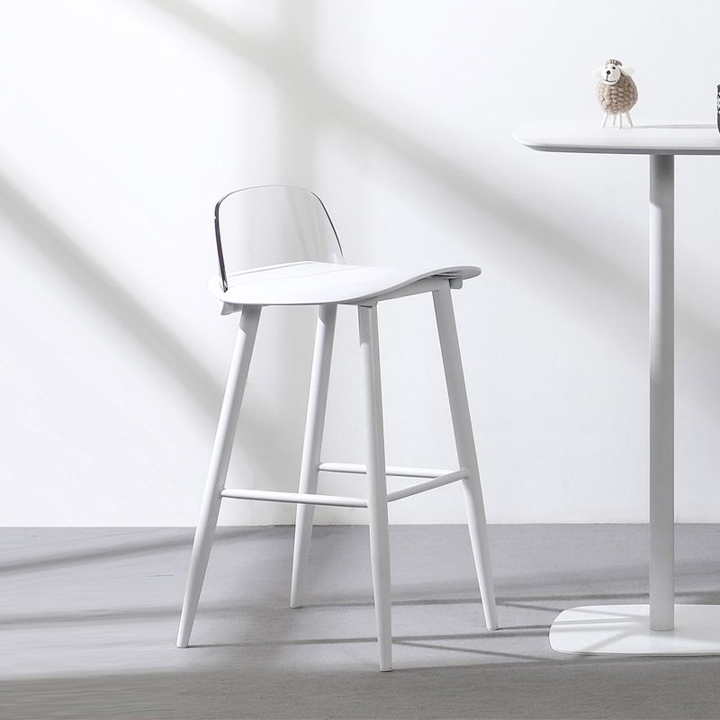 Modern Armless Backrest Counter Stool Iron Cafe Bar Stool with Acrylic Seat and Pedal Clearhalo 'Bar Furniture' 'Bar Stools' 'bar_stools' 'furn' 'furn_bar_stools' 'Furniture' 'furniture_bar_stools' 'Kitchen & Dining Furniture' 1200x1200_53318a28-de28-418e-a450-b34031784488