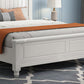 Contemporary Wooden Arched Standard Bed, Panel Headboard Bed