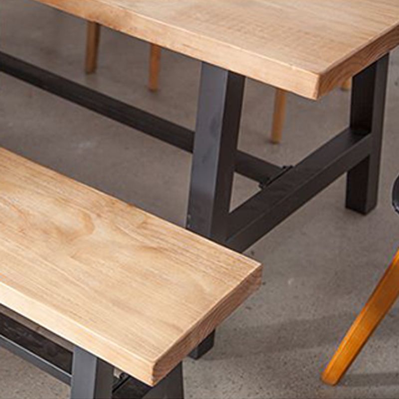 Rectangle Trestle Dining Table Modern Wood Table for Milk Tea Shop Clearhalo 'Dining Tables & Seating' 'Dining Tables' 'dining_table' 'furn' 'furn_dining_table' 'Furniture' 'Kitchen & Dining Furniture' 1200x1200_533400d0-4510-45f8-8da9-09dff61ef335