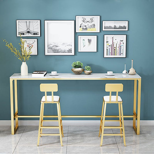 Metal Barstool Industrial Armless Bar Stool with Gold Metal Legs