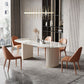Glam Sintered Stone Table Dining Oval Table with Metal Legs for Home Use Clearhalo 'Dining Tables & Seating' 'Dining Tables' 'dining_table' 'furn' 'furn_dining_table' 'Furniture' 'Kitchen & Dining Furniture' 1200x1200_533571fc-de6d-4aa9-becb-291132155476